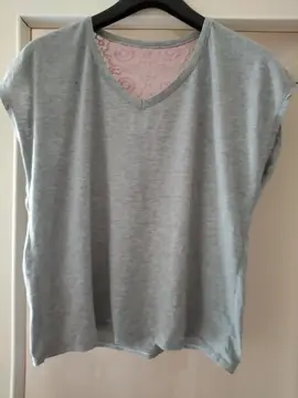 donne Pulls gris et rose