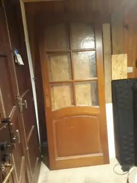 2 portes en bois (une vitrée)