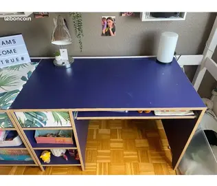 grand bureau avec rangements et tiroirs