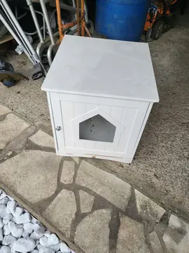 caisse a litière bois pour chat