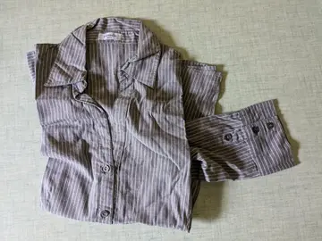 chemise manches longues rayée tons gris Pimkie