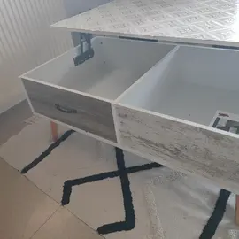 table basse blanche