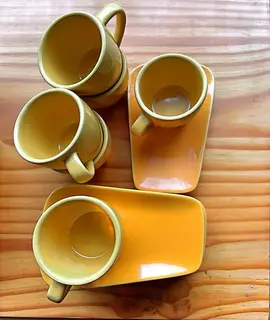 Lot de 6 tasses avec sous tasses longues
