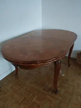 Table à manger en bois massif avec ralonge