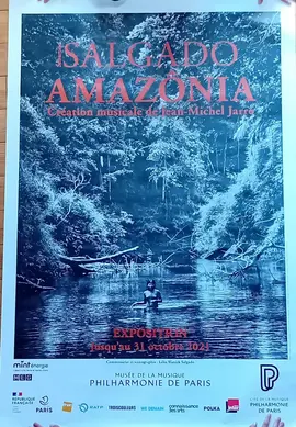 affiche de l'exposition "Salgado Amazonia"