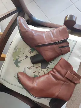 bottines en cuir