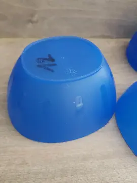 4 ramequins bleus