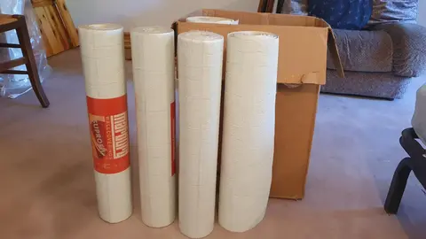 4 rouleaux de tapisserie 5x10m