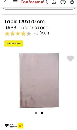 Tapis rose 120x170