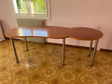 bureau en 2 parties avec 6 pieds