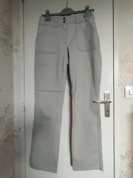 Pantalon toile beige Camaïeu T38