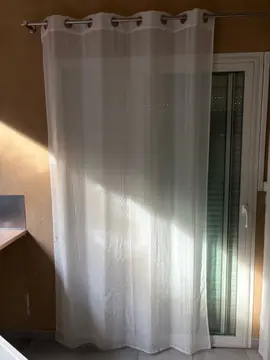 6 Rideaux Voilage Blanc cassé