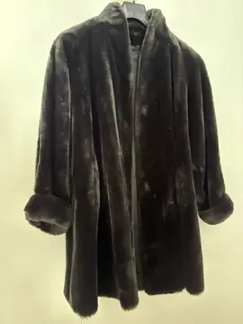 Manteau trois quart Gris antracite avec reflets de qualité