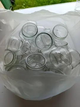 grand sac de pots en verre pour art manuel