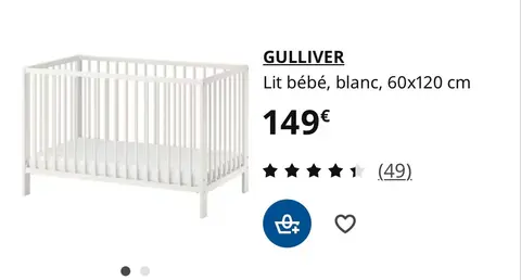 Donne lit bebe IKEA