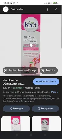 2 tubes de crème dépilatoire vert silky fresh