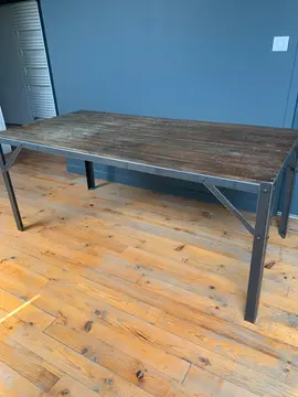table bois et métal