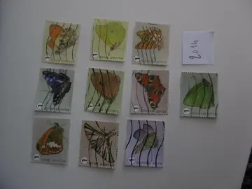 Série timbres Belgique PAPILLONS 2014