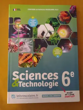 Livre sciences 6e