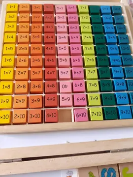 lot de tableaux de multiplication et alphabet en bois
