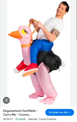 costume autruche gonflable