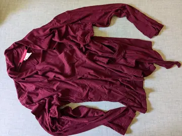 pull veste coton bordeaux