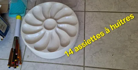 14 assiettes à huitres