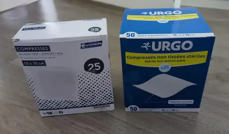 compresses stériles