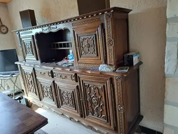 Buffet en chêne table et 6 chaises