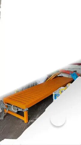 chaise longue orange + 2 coussins de chaise longue