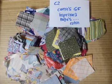 C2 Carrés 6,5 cm coton Imprimés et rayés
