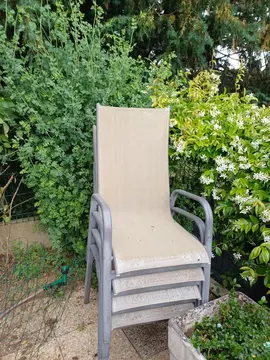 5 fauteuils de jardin