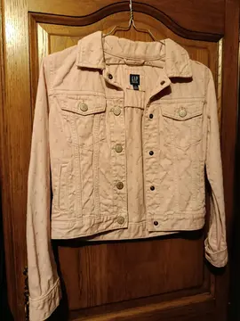 veste en jean rose