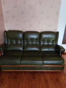 canapé cuir vert
