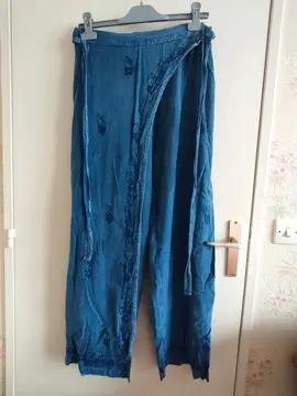 Pantalon bleu jean T1 "Kandji" avec rabat