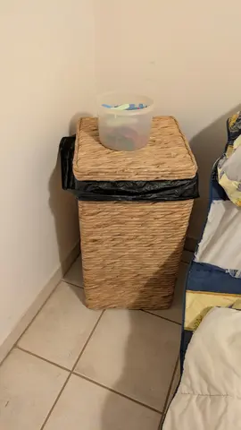 Panier à linge en osier