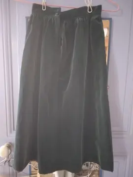 jupe velours vert foncé T34
