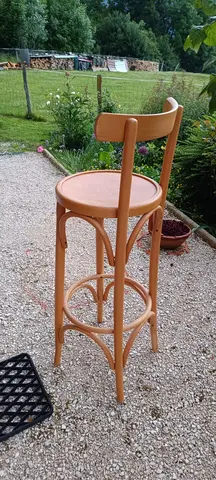 chaise haute en bois