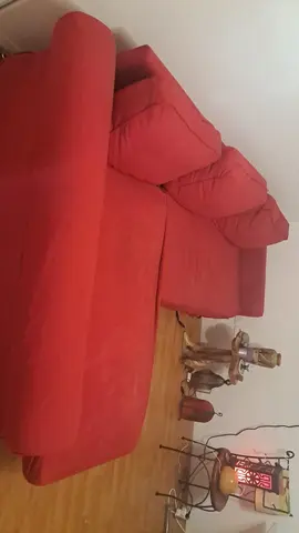 magnufique canapé d angle rouge