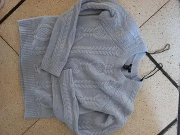 pull bleu lavande HM en polyester taille S