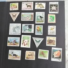 donne timbres collection étrangers annimaux 1lot 1envoie