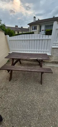 table jardin en bois