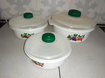 Lot de 3 cocottes pour micro-ondes