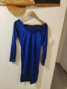 robe velours bleue nuit taille S