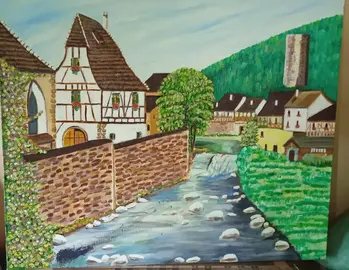 3 Peintures huile sur châssis