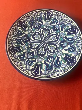 plat tunisien bleu / blanc
