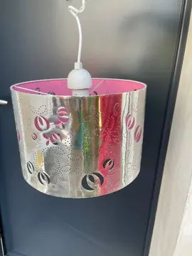 lustre argent et rose