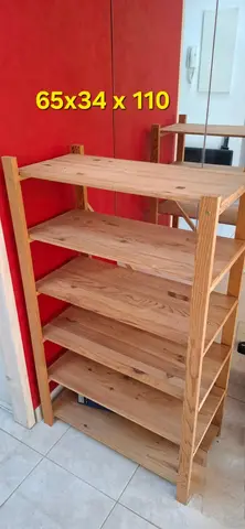 Étagère en bois 65x34x110