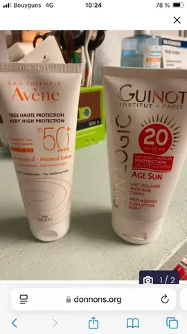 crèmes solaires