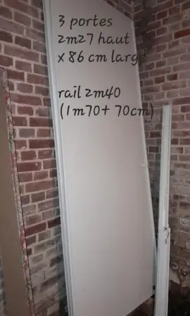 portes de placard coulissantes avec rail